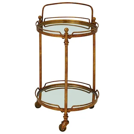 Metal Mirror Bar Cart